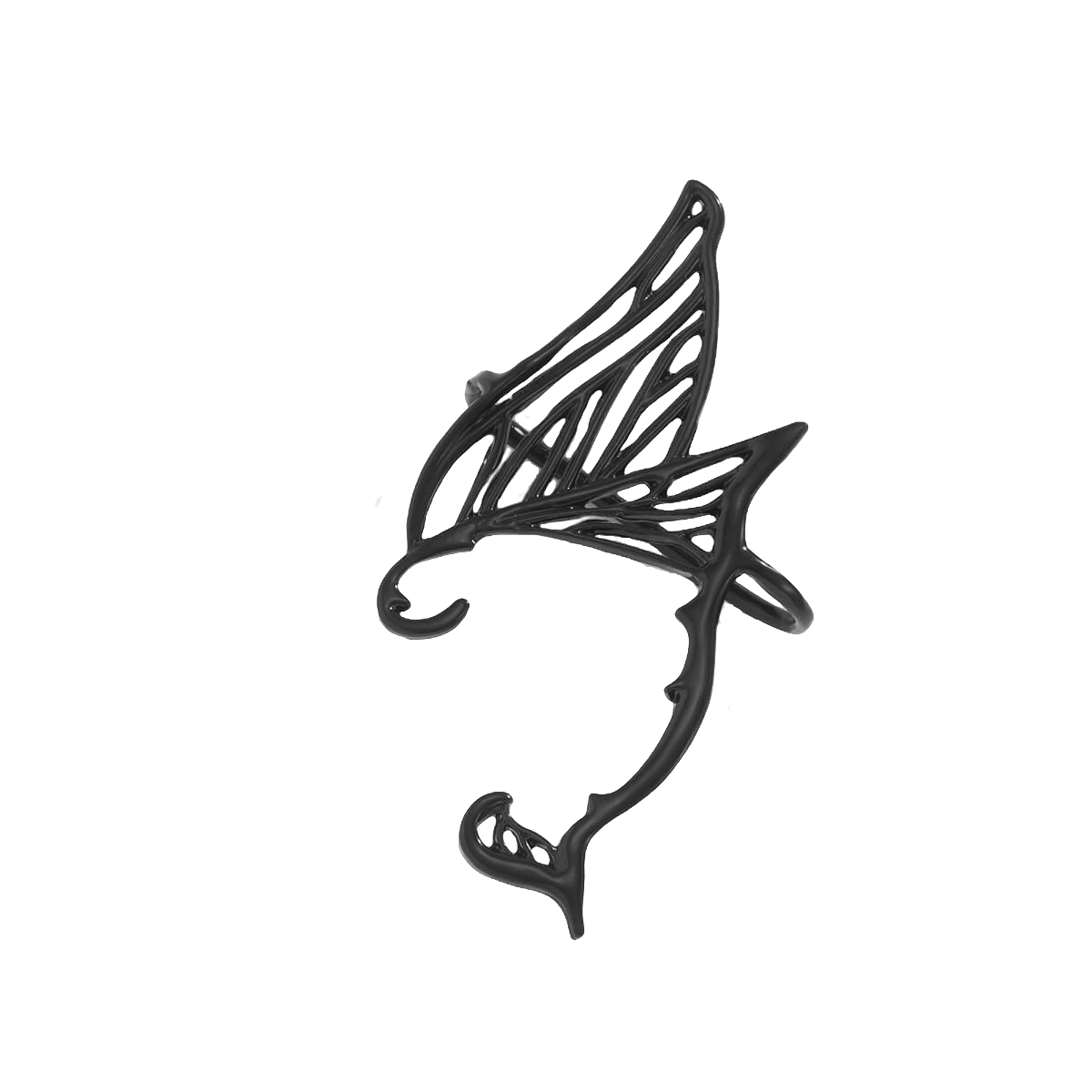 Butterfly Wing Elf Ear Shaped Metal Earrings