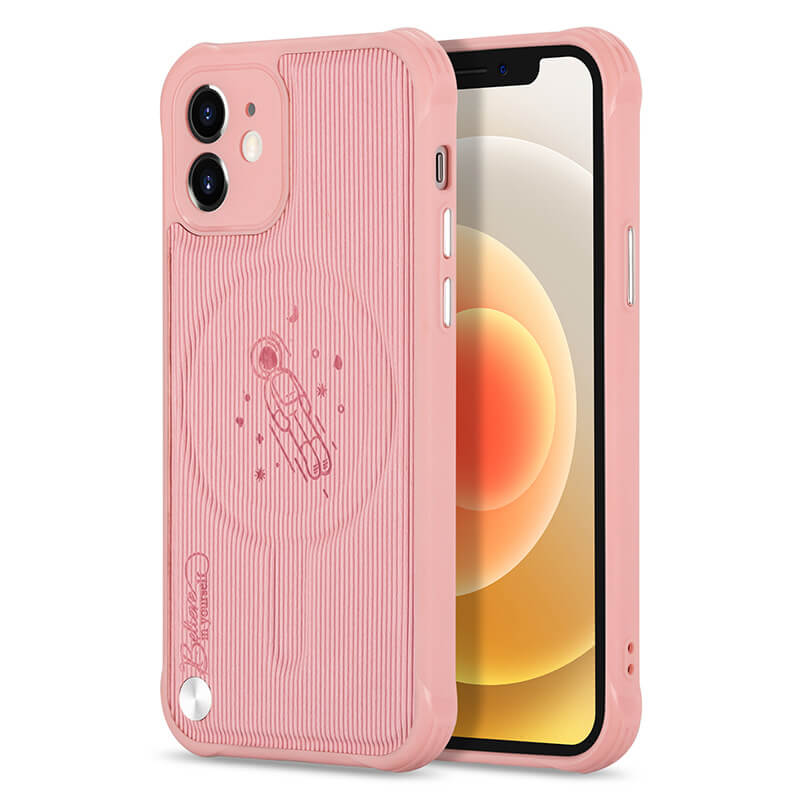 Space Travel iPhone Case - Pink - Compatible Phone Models from iPhone 6 to iPhone 14 Pro Max