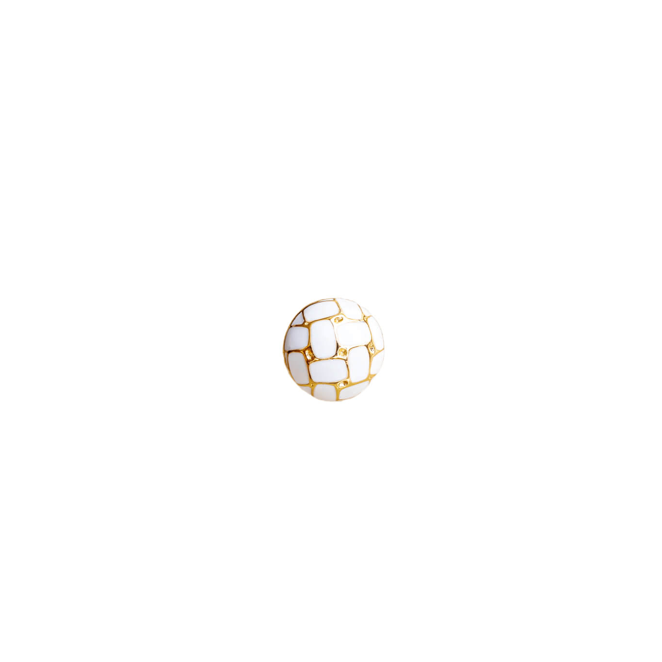 Vintage White and Golden Earrings