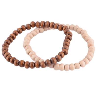 Leather Cords with Wood Beads Bracelet for Men