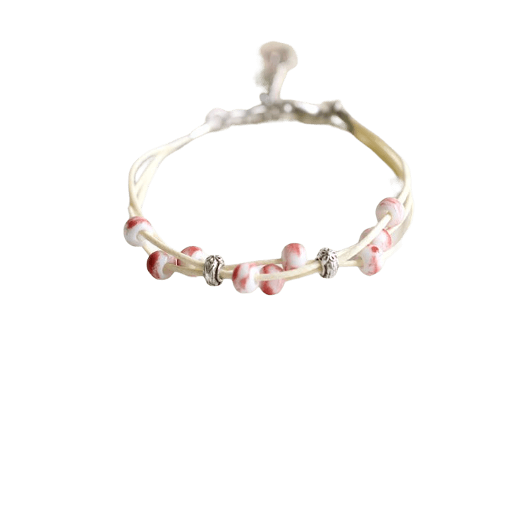 QUAN - Small Beads With Small Rings Bracelet