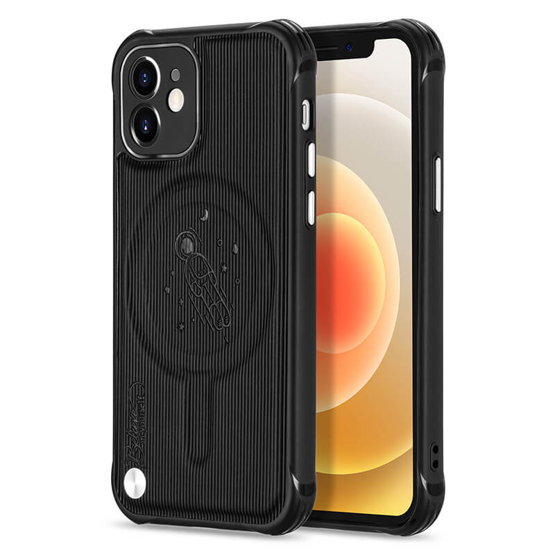 Space Travel iPhone Case - Black - Compatible Phone Models from iPhone 6 to iPhone 14 Pro Max