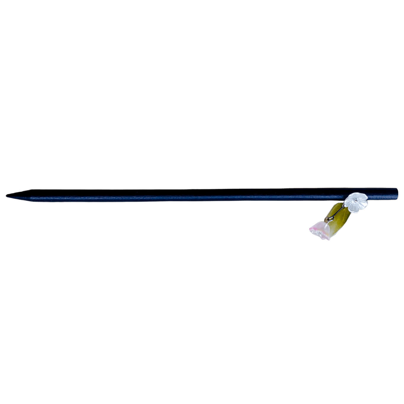 LINGLAN - Wood Hairpin With Lily of The Valley Pendant