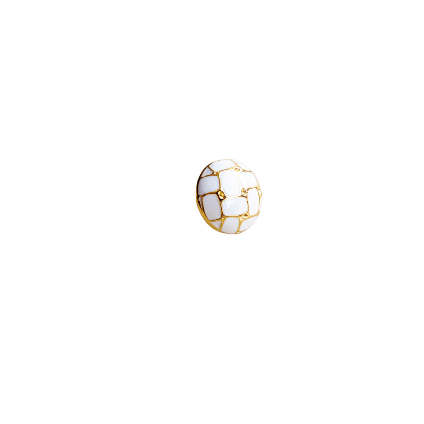 Vintage White and Golden Earrings