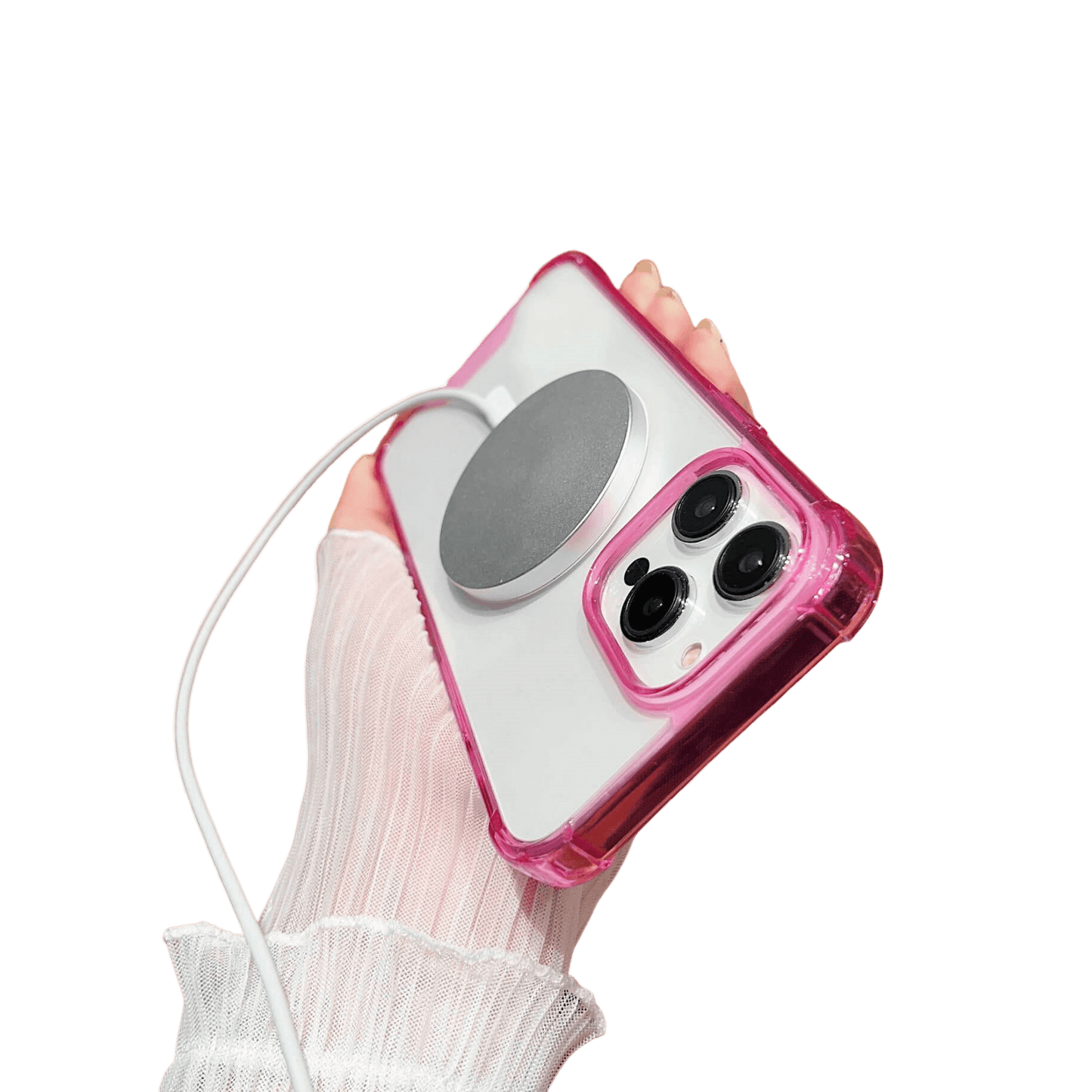 MagiSnap - Clear MagSafe iPhone Case - Rose