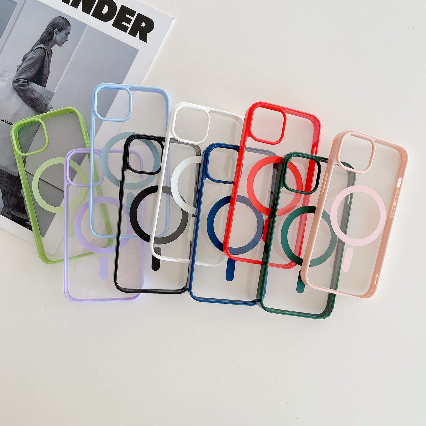MagiShield - Clear MagSafe iPhone Case - Far Mountain Blue