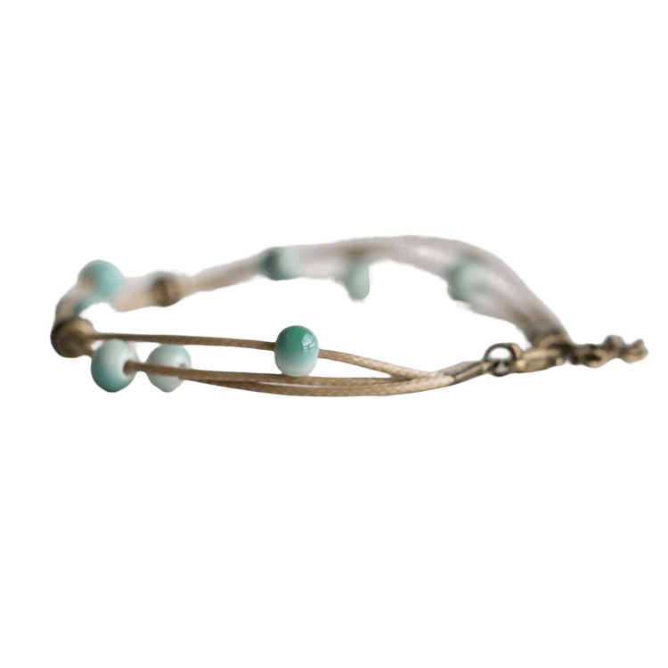 QUAN - Small Beads With Small Rings Bracelet
