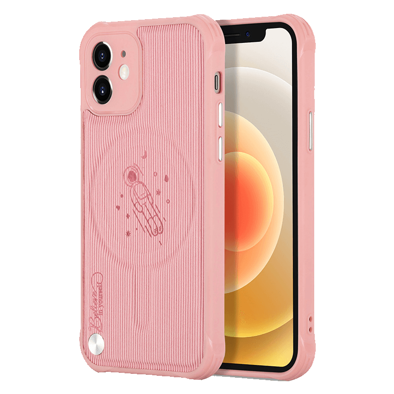Space Travel iPhone Case - Pink - Compatible Phone Models from iPhone 6 to iPhone 14 Pro Max