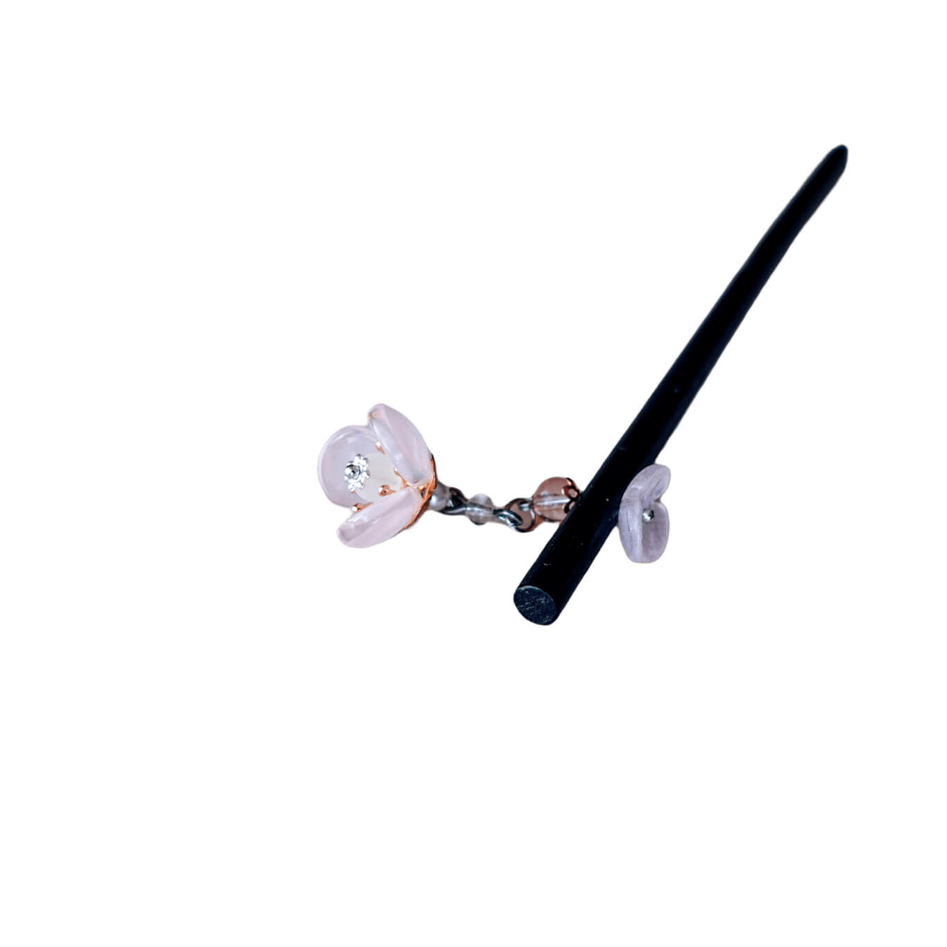 CAIHUA - Flower Pendant Wood Hairpin