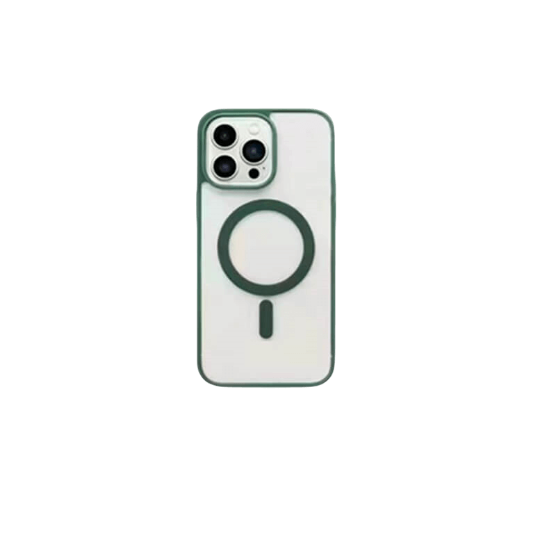 MagiGrip - Clear MagSafe iPhone Case - Green