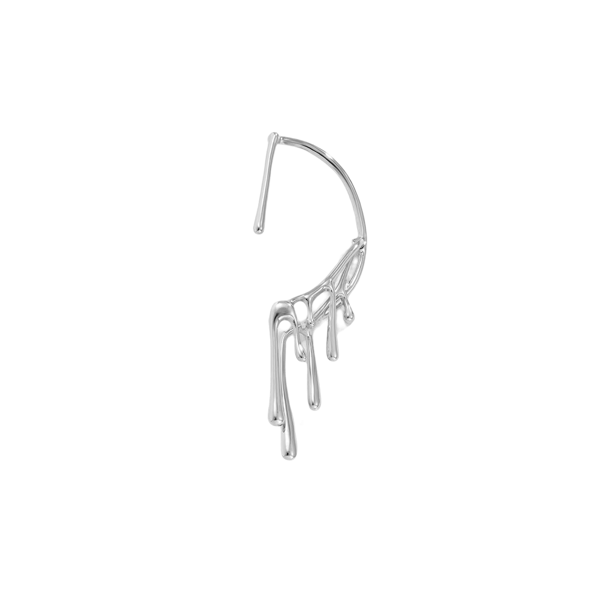 Water Drop Elf Ear Shaped Metal Earrings
