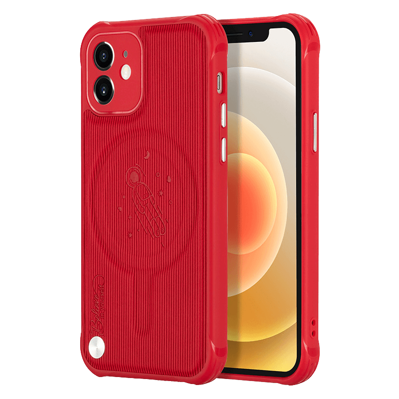 Space Travel iPhone Case - Red - Compatible Phone Models from iPhone 6 to iPhone 14 Pro Max