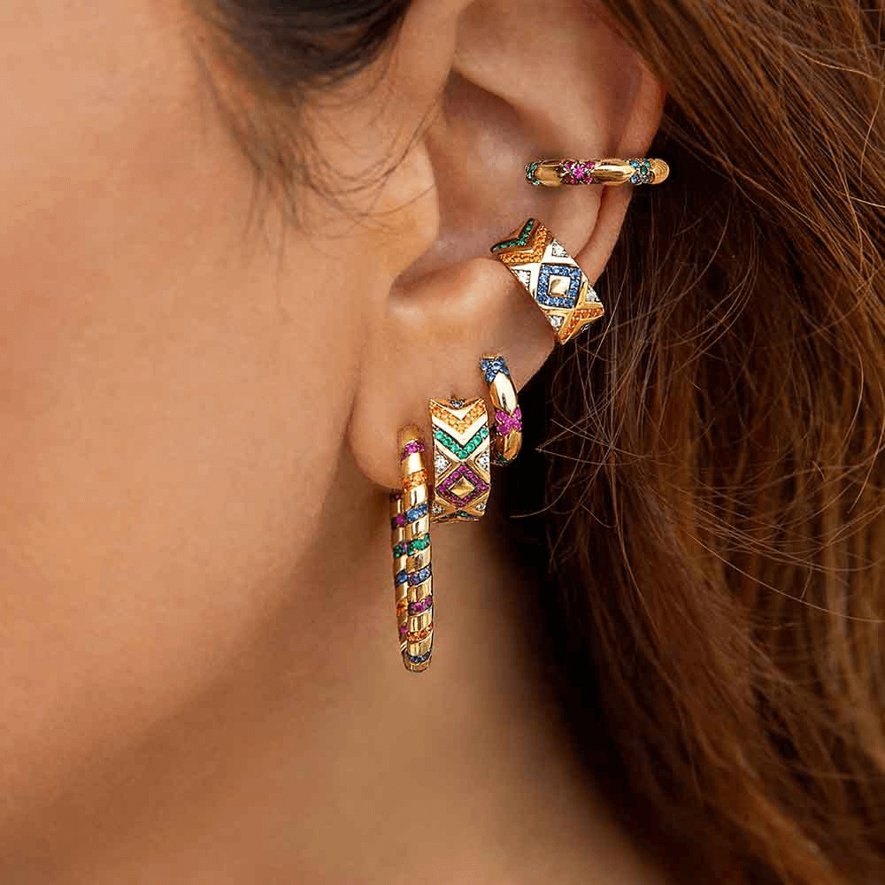 Colourful Circle Ear Clip