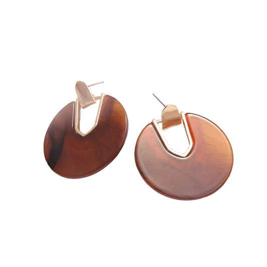 Round Geometric Acrylic Earrings