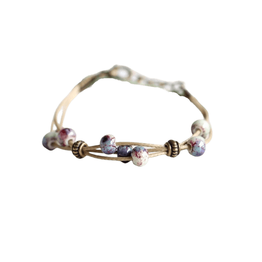 QUAN - Small Beads With Small Rings Bracelet