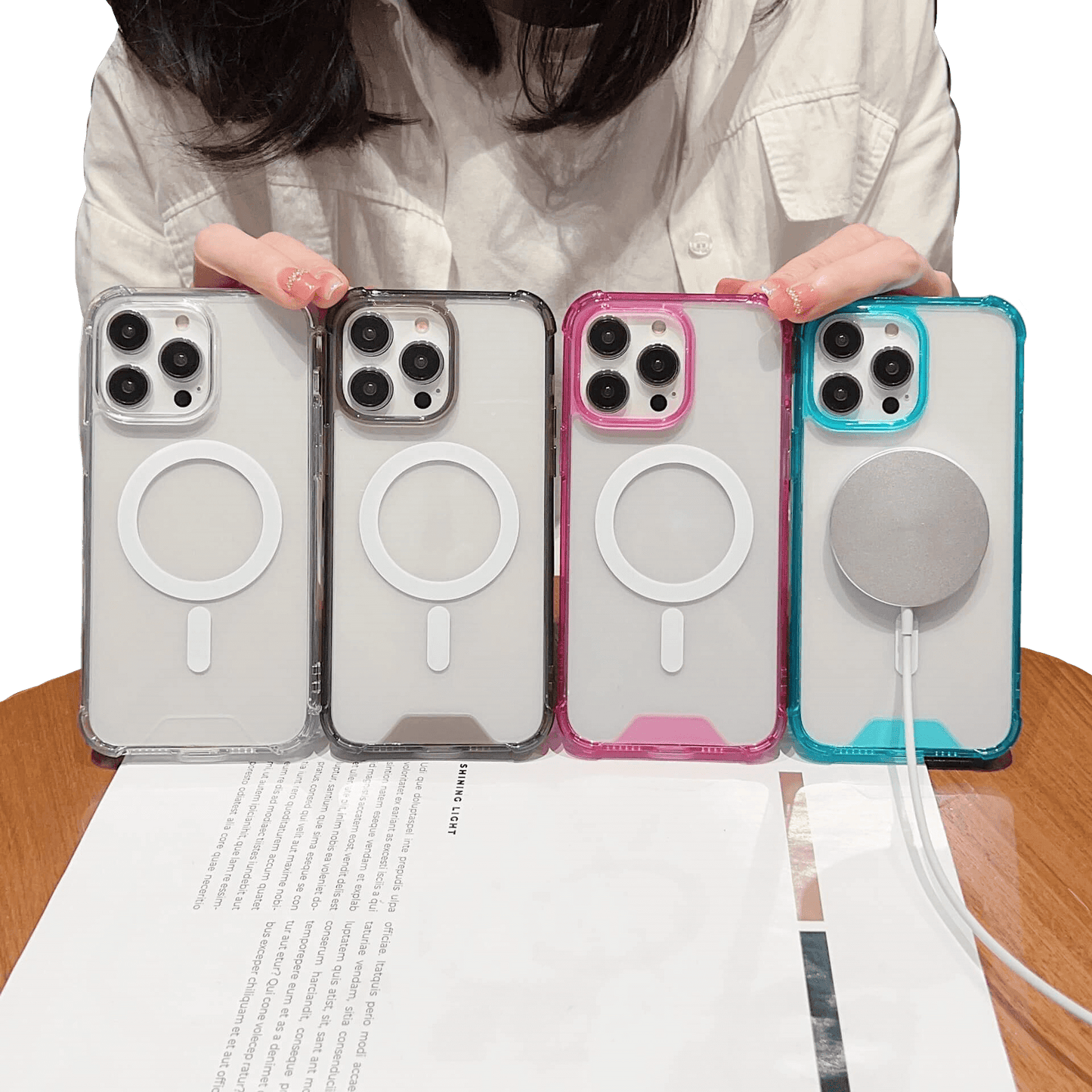 MagiSnap - Clear MagSafe iPhone Case - Rose