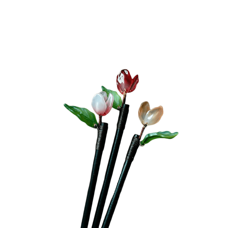 XIAOHUA - Tulip Wood Hairpin