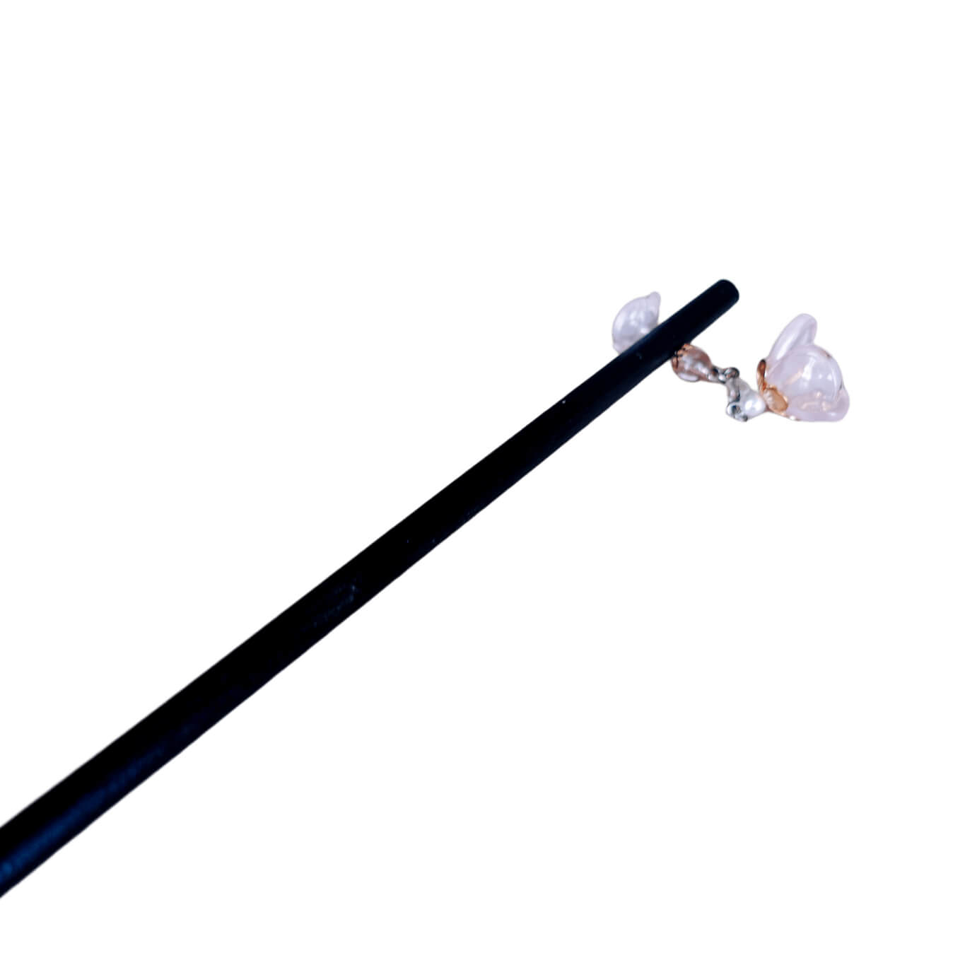 CAIHUA - Flower Pendant Wood Hairpin