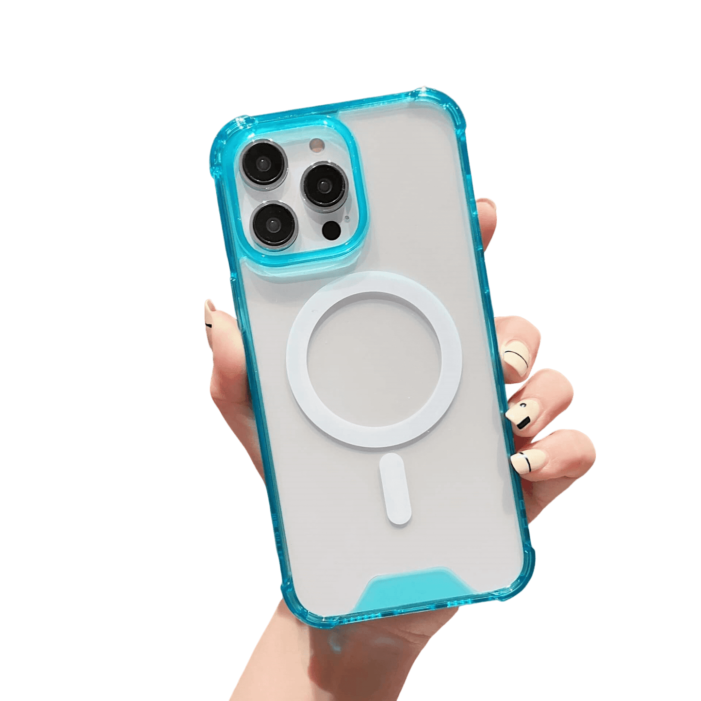 MagiSnap - Clear MagSafe iPhone Case - Blue