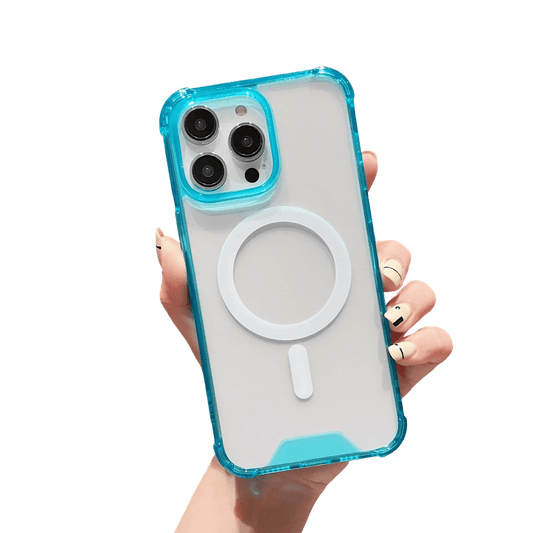 MagiSnap - Clear MagSafe iPhone Case - Blue