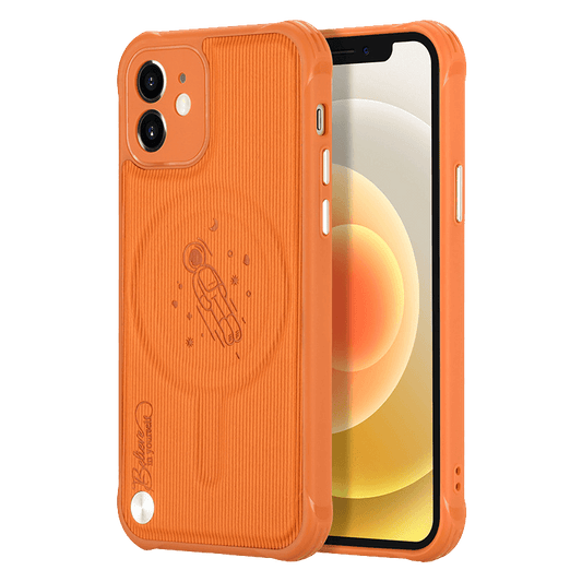 Space Travel iPhone Case - Orange - Compatible Phone Models from iPhone 6 to iPhone 14 Pro Max