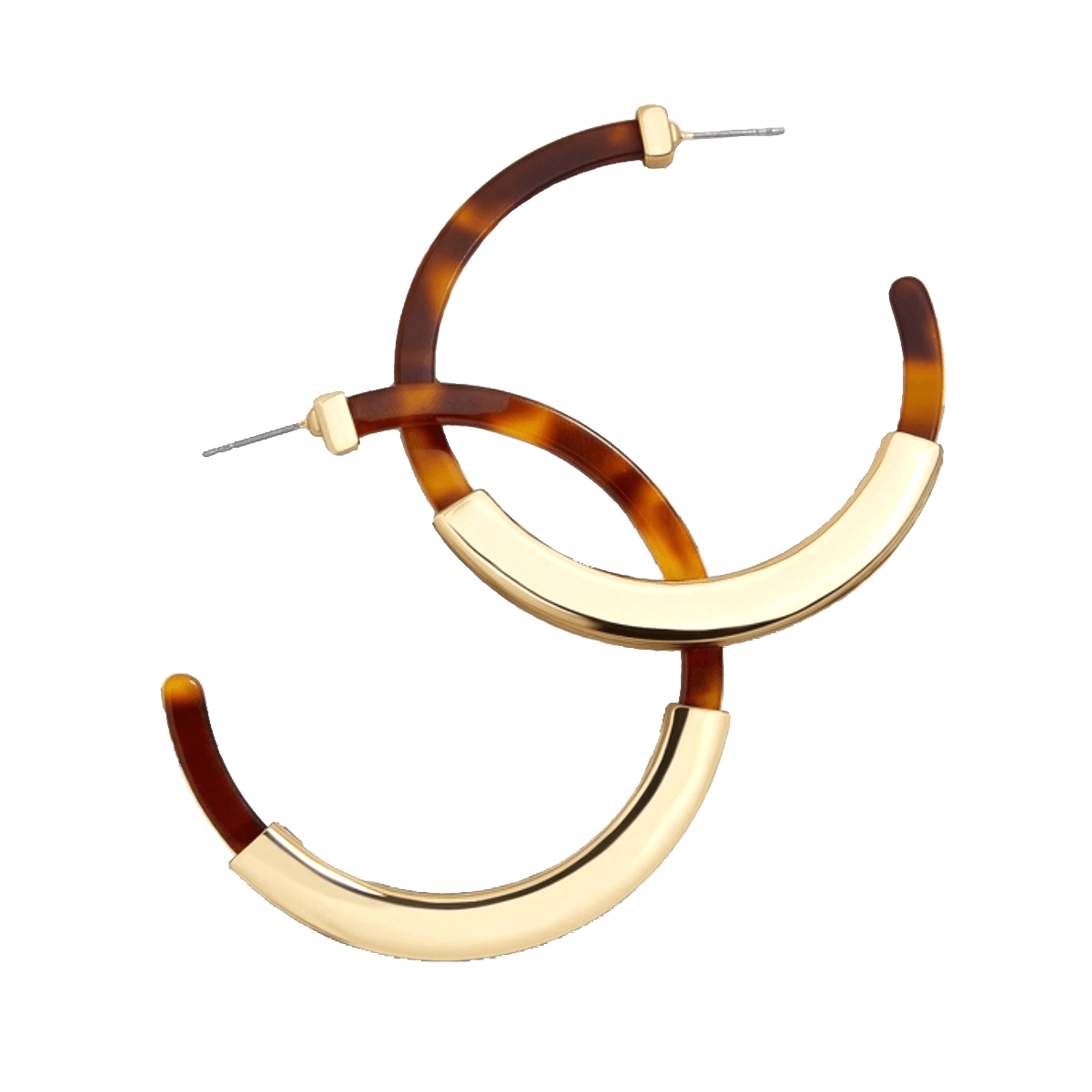 Acrylic Alloy C-Shaped Earrings