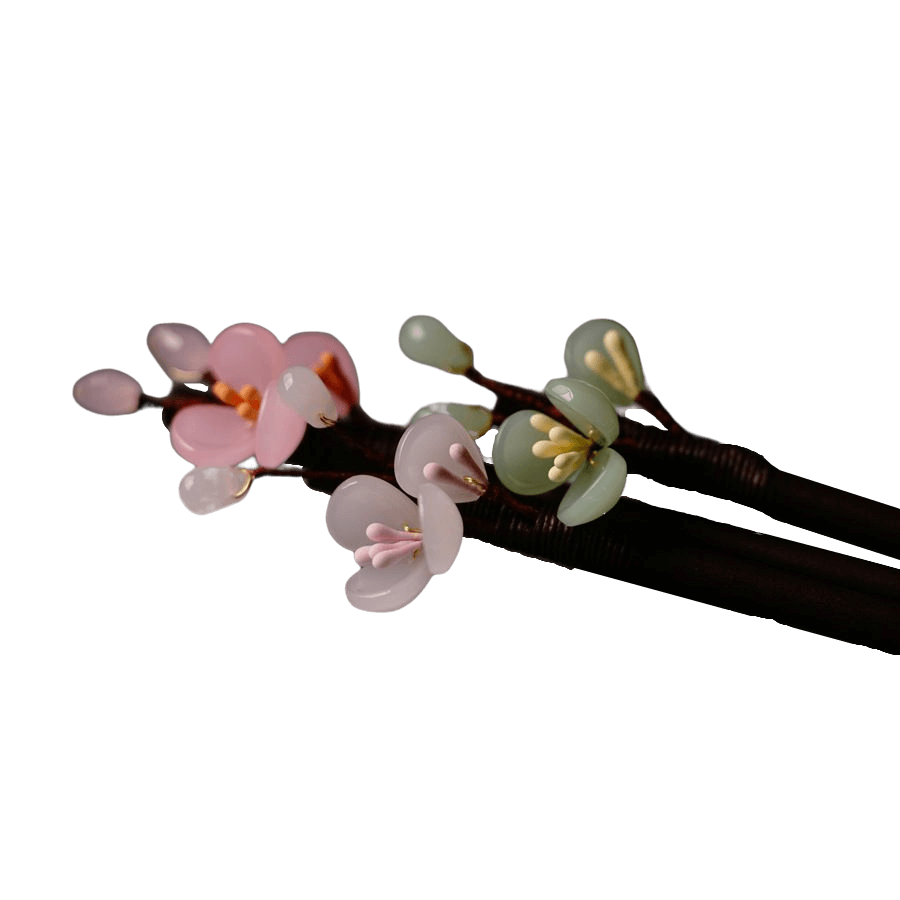 XIU - Small Flower Wood Hairpin