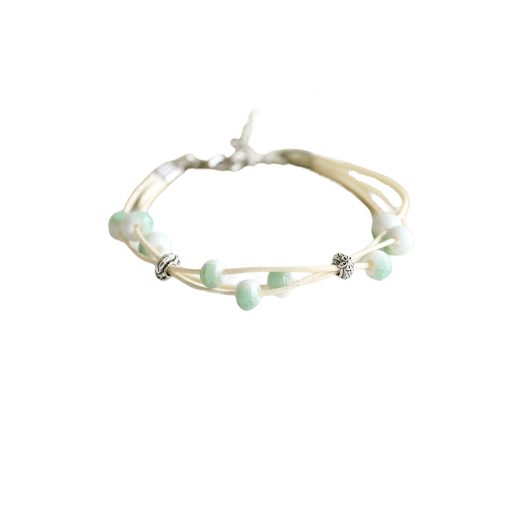QUAN - Small Beads With Small Rings Bracelet