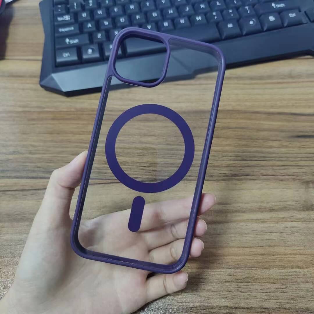 MagiShield - Clear MagSafe iPhone Case - Dark Purple