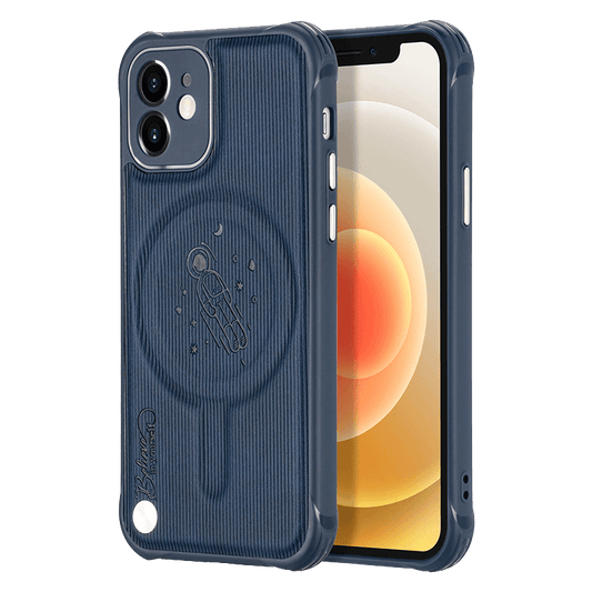 Space Travel iPhone Case - Navy Blue - Compatible Phone Models from iPhone 6 to iPhone 14 Pro Max