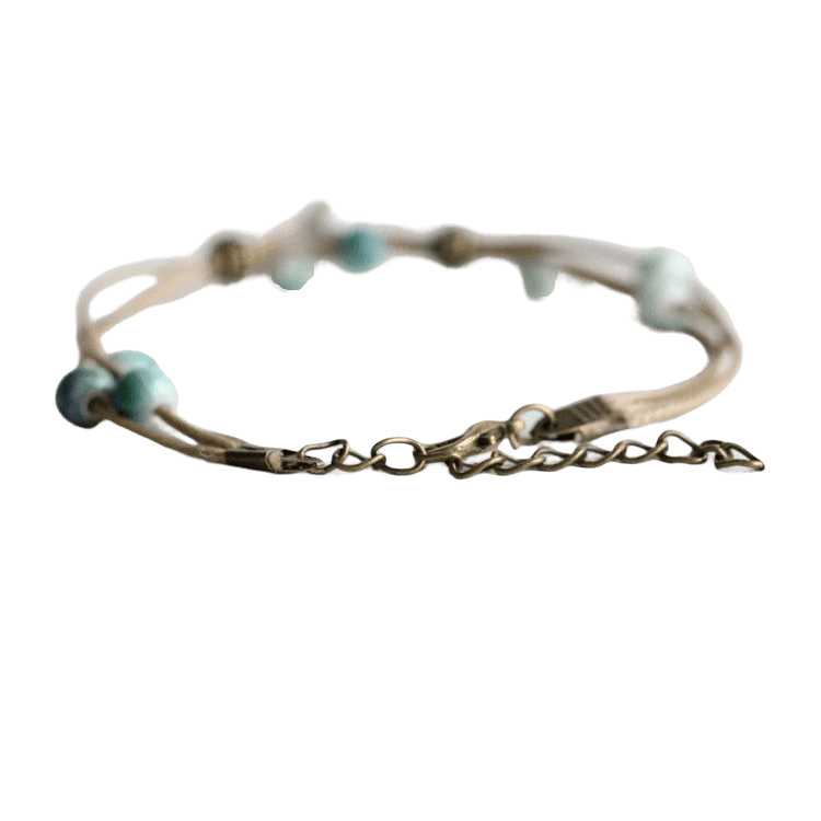 QUAN - Small Beads With Small Rings Bracelet