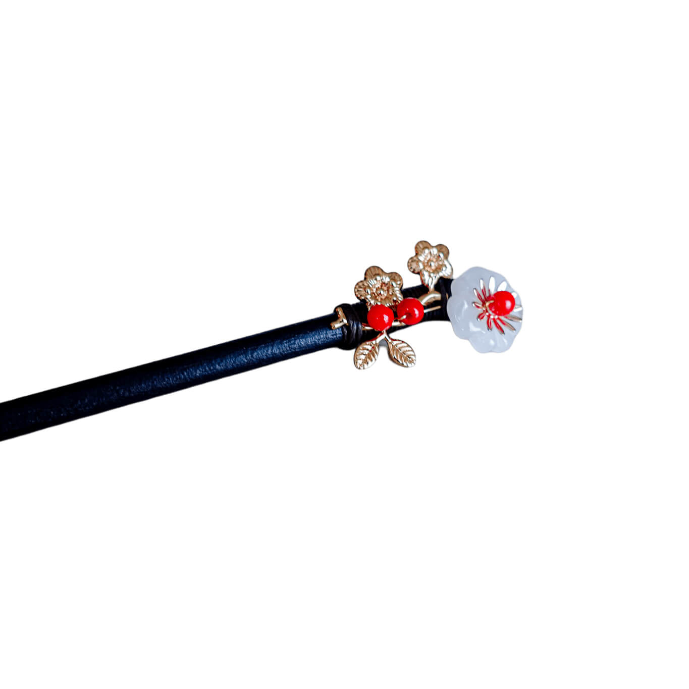 GUANMEI - Wood Hairpin with Cute Flowers