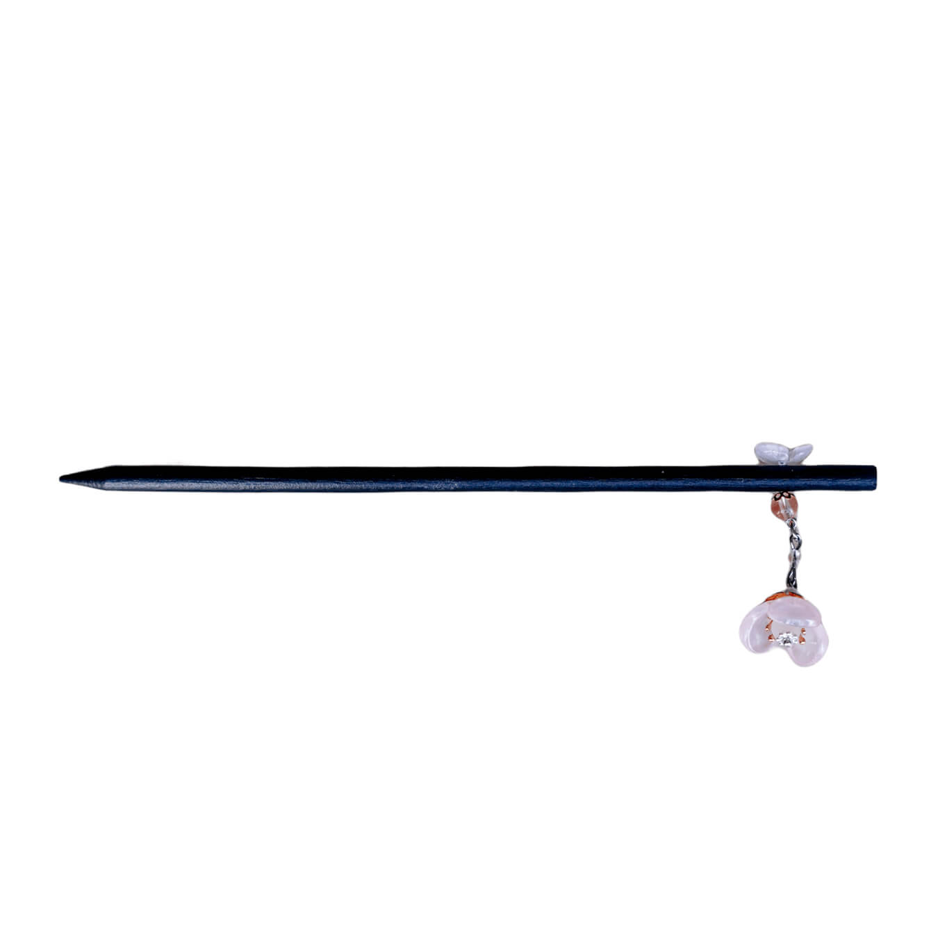 CAIHUA - Flower Pendant Wood Hairpin