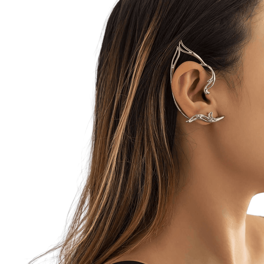 Minimalist Elf Ear Shaped Metal Earrings