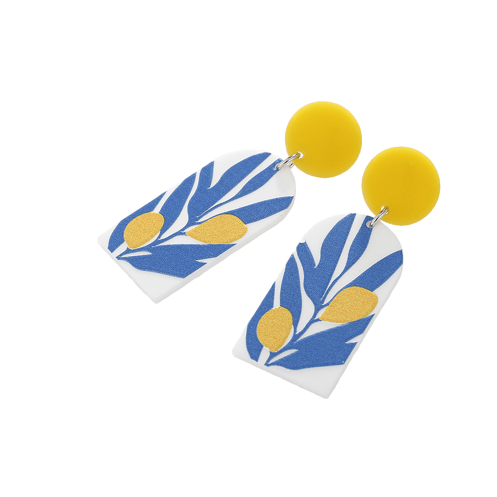 Artistic Plant Motif Eardrops