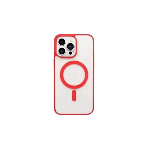 MagiGrip - Clear MagSafe iPhone Case - Red