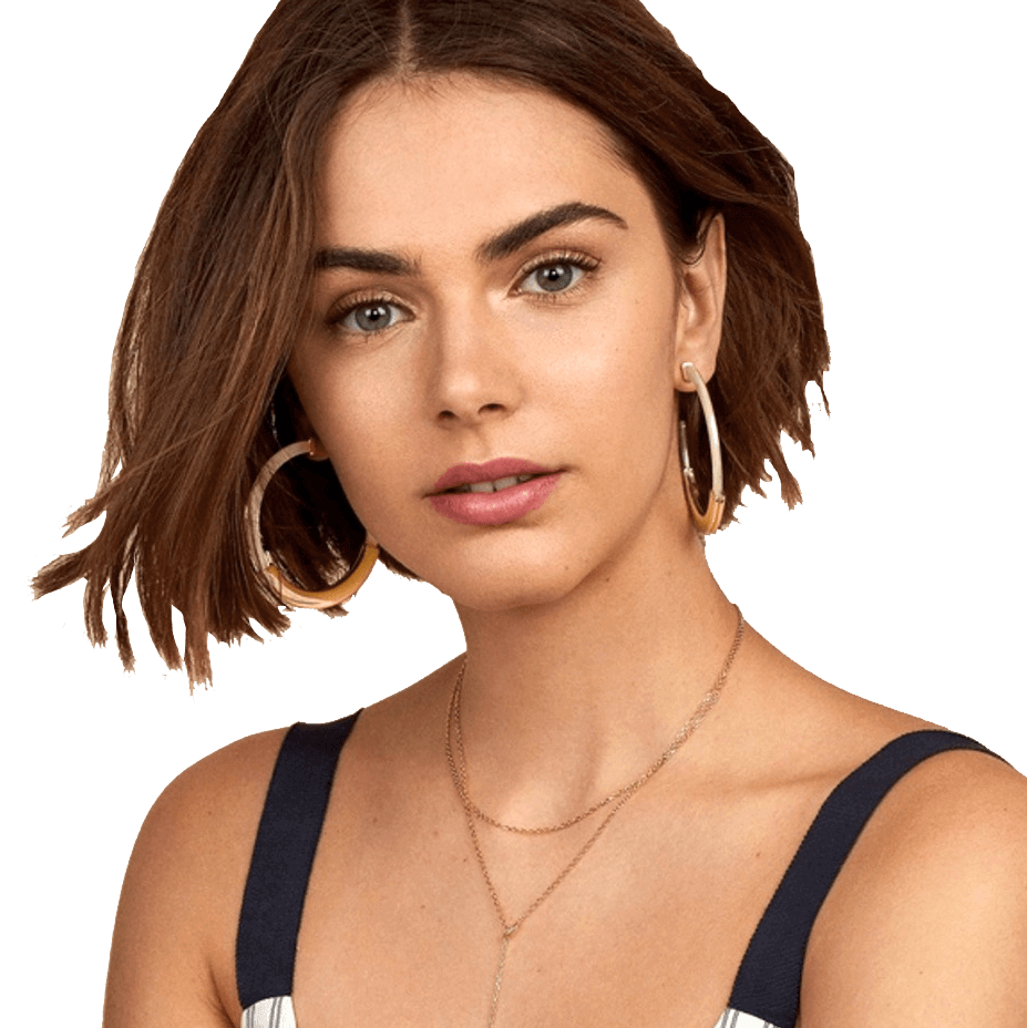 Acrylic Alloy C-Shaped Earrings