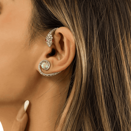 Little Snake Elf Ear Shaped Metal Earrings