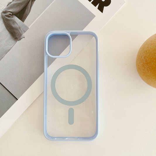 MagiShield - Clear MagSafe iPhone Case - Far Mountain Blue