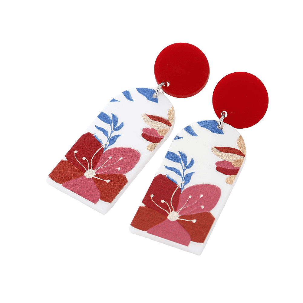 Artistic Plant Motif Eardrops