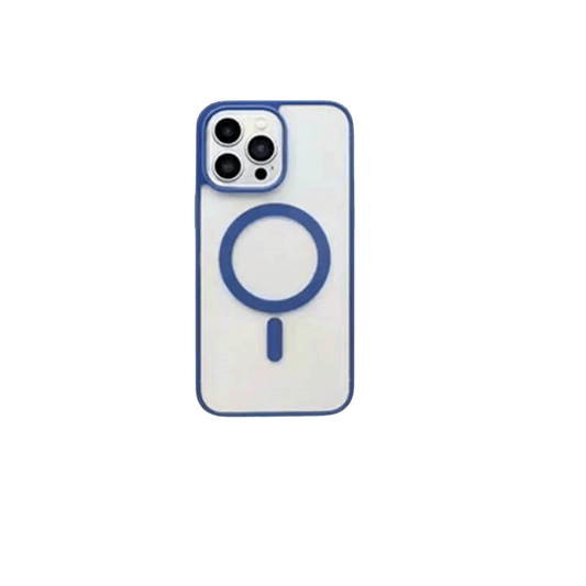 MagiGrip - Clear MagSafe iPhone Case - Blue