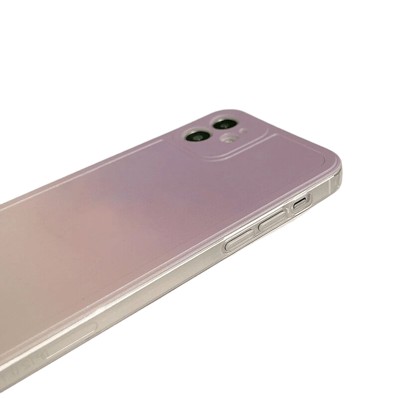 Yellow-Purple Gradient iPhone Case with Matching Pop Socket (can be sold separately) - Compatible Phone Models from iPhone 7 to iPhone 14 Pro Max