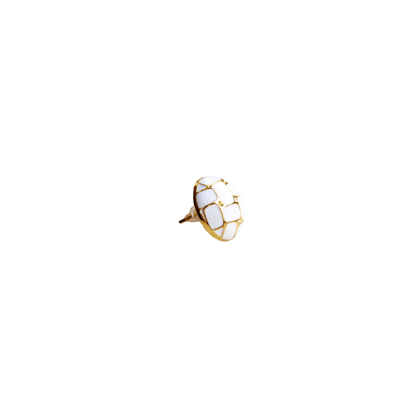 Vintage White and Golden Earrings