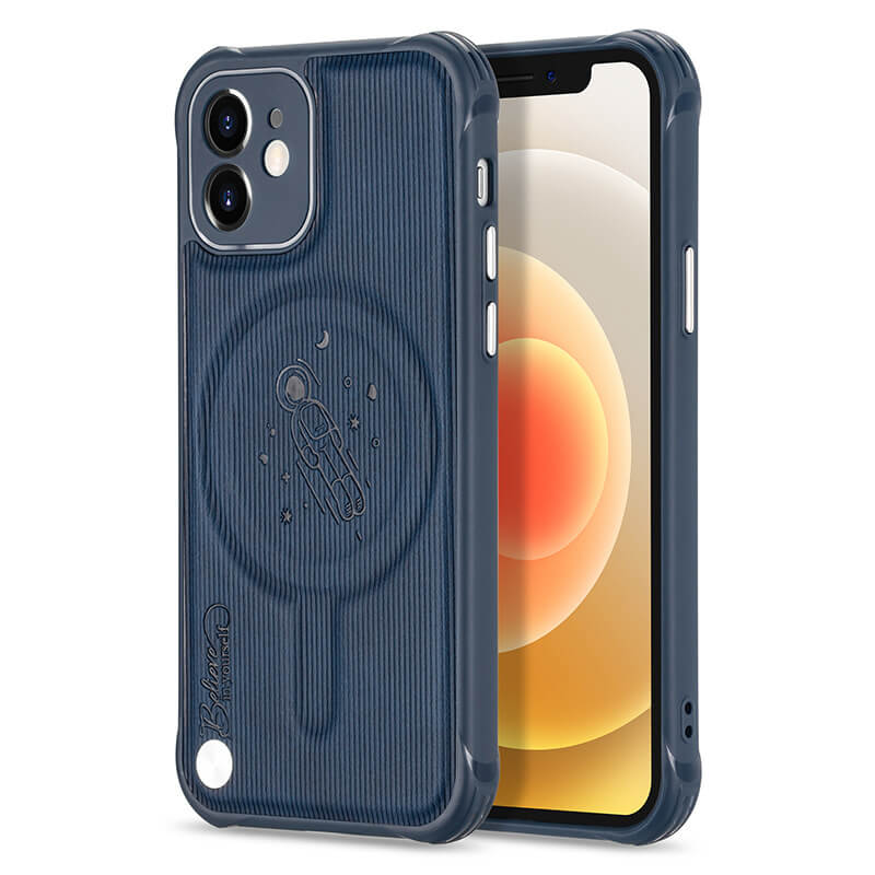 Space Travel iPhone Case - Navy Blue - Compatible Phone Models from iPhone 6 to iPhone 14 Pro Max