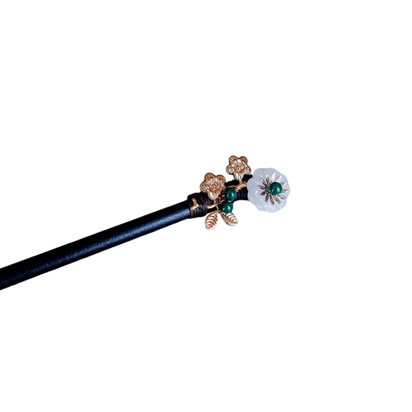 GUANMEI - Wood Hairpin with Cute Flowers