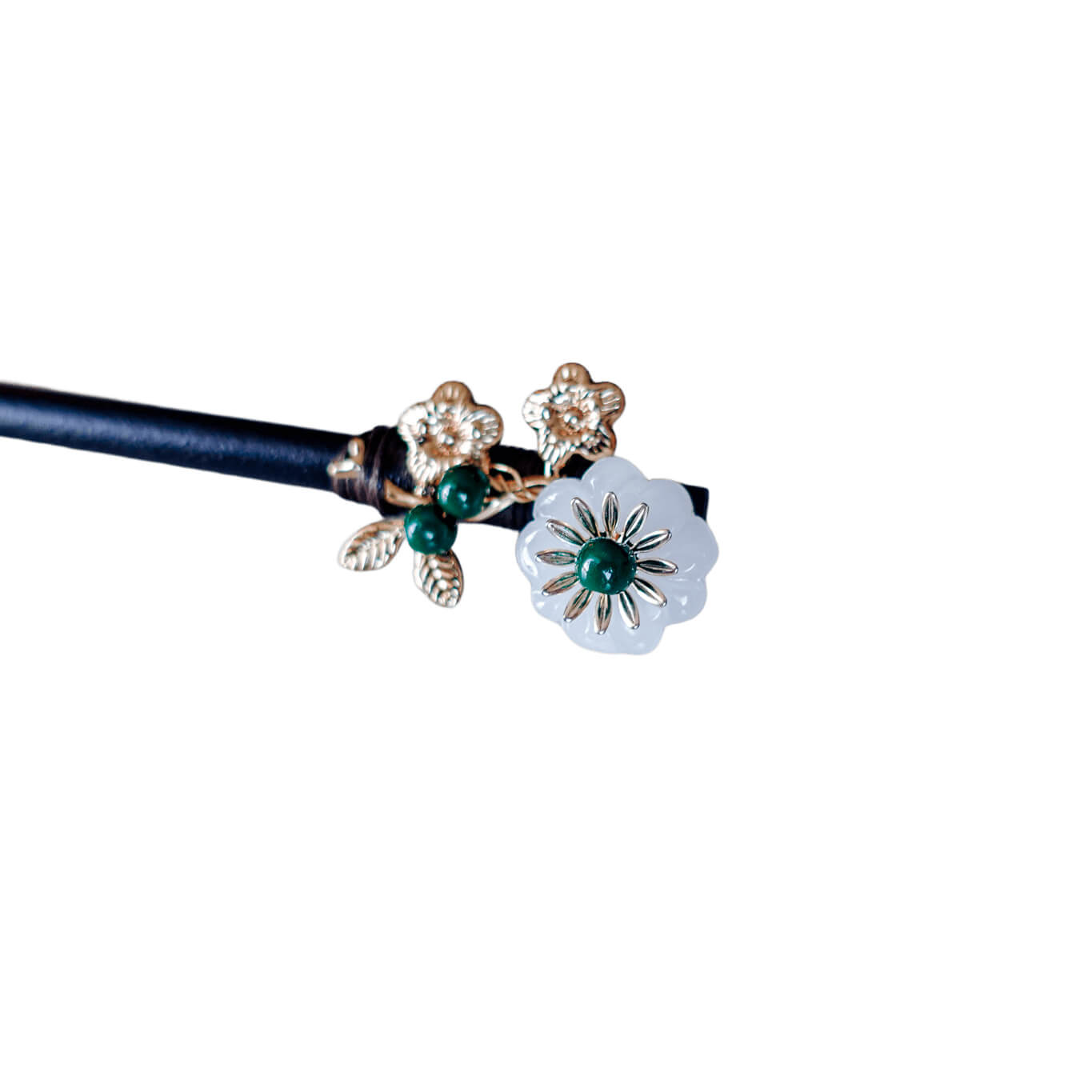 GUANMEI - Wood Hairpin with Cute Flowers