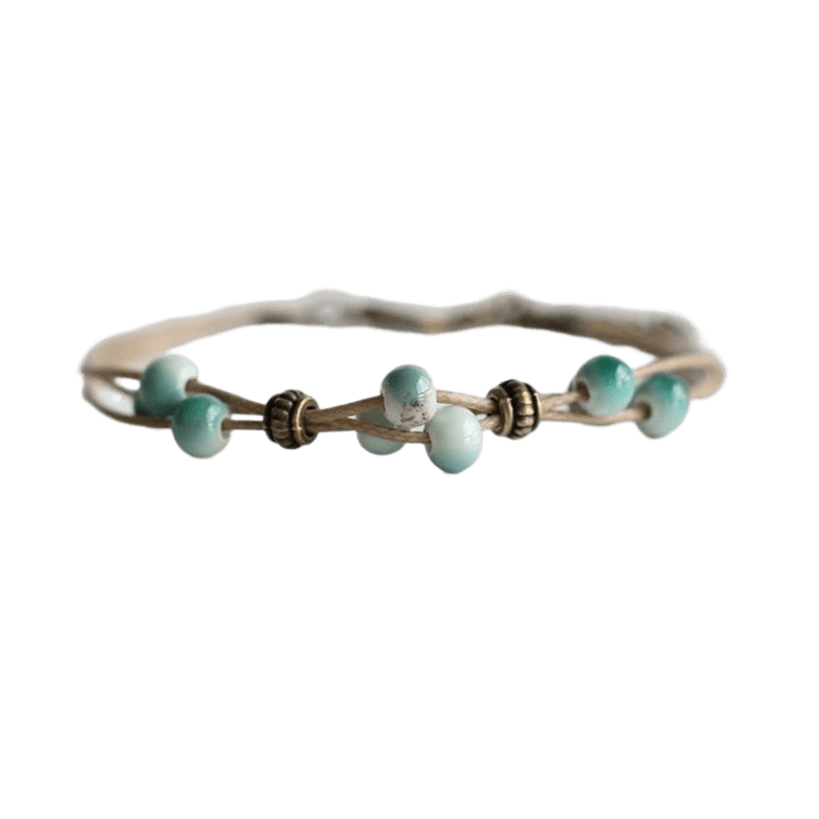 QUAN - Small Beads With Small Rings Bracelet