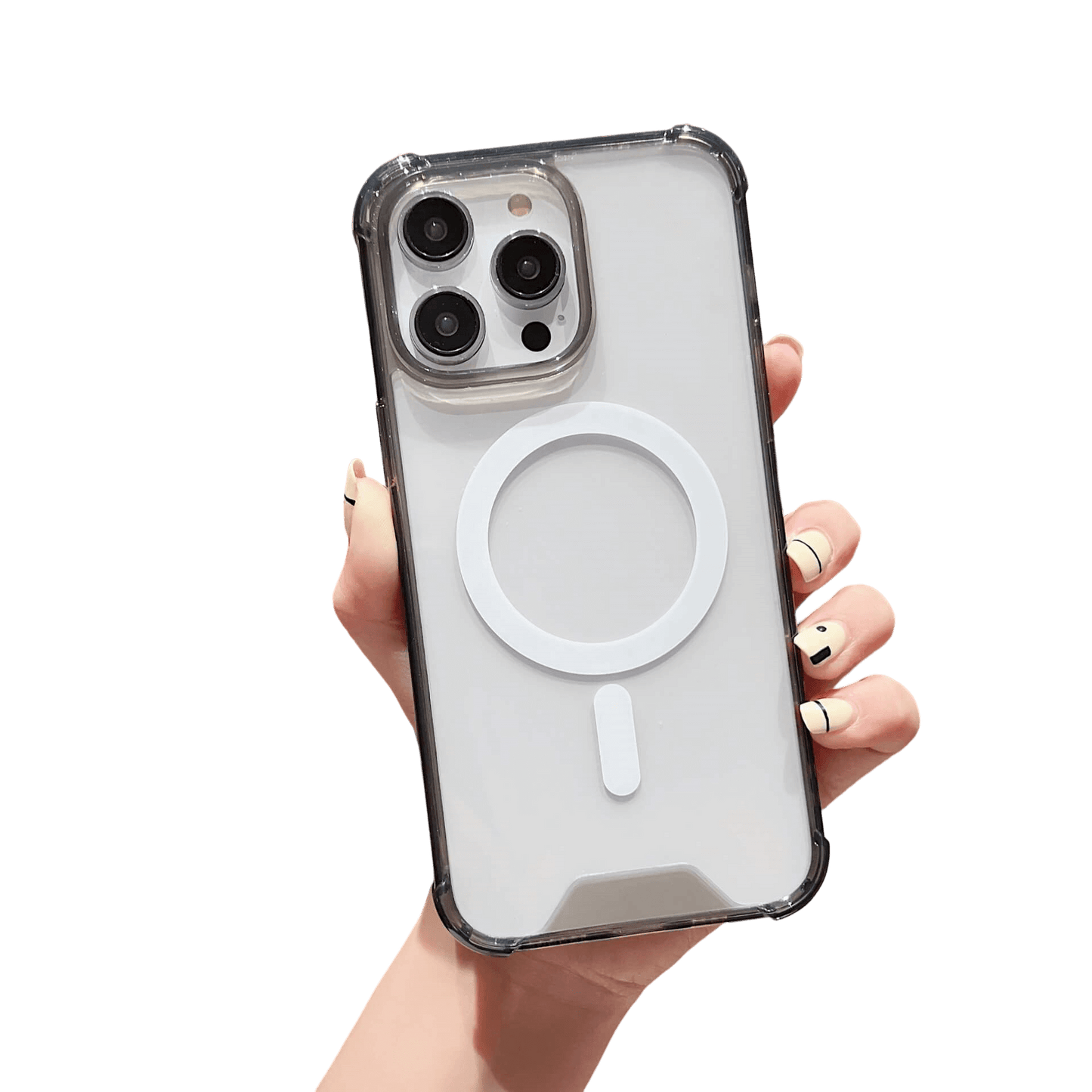 MagiSnap - Clear MagSafe iPhone Case - Grey